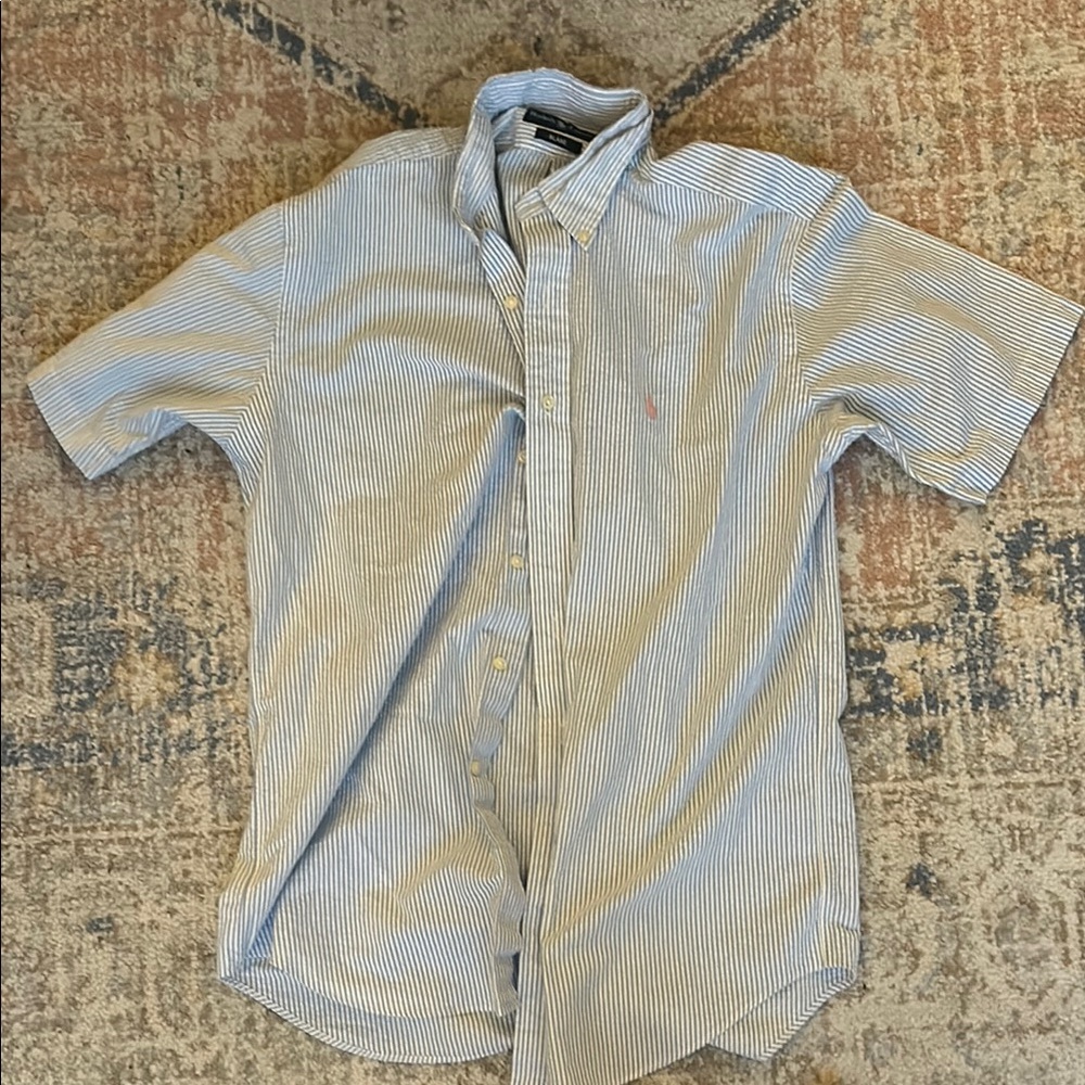 Men's Blue Striped Shirt
